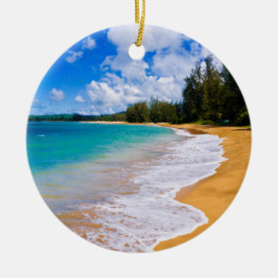 Ornamento De Cerâmica Paraíso de praia tropical, Havaí