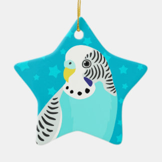 Ornamento De Cerâmica Parakeet doce do pássaro