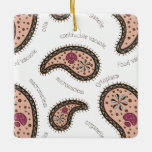Ornamento De Cerâmica Paramecia Paisley Biology Science White<br><div class="desc">Esse design paisley é feito a partir de desenhos de cílios completos paramecia,  vacúolos contráteis em forma de flores e organelas e nomes para partes desse organismo. Perfeito para nerd e fãs de ciência,  esta design engraçada é uma maneira charmosa de introduzir a biologia no dia a dia.</div>
