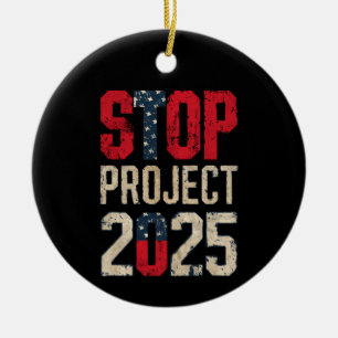 Ornamento De Cerâmica Pare o Projeto 2025 Trump Biden Vintage