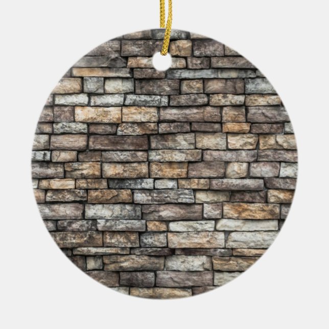 Ornamento De Cerâmica Parede de Pedra da cinza (Frente)