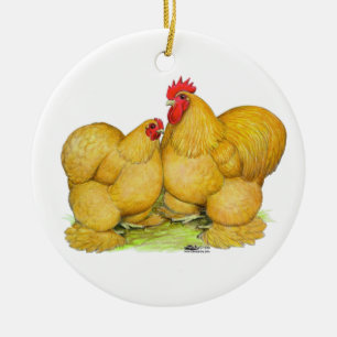 Ornamento De Cerâmica Pares amarelos de Cochins