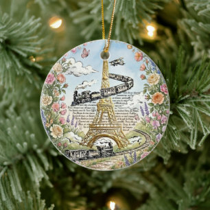 Ornamento De Cerâmica Paris Romântico, Torre Eiffel, Arte Francesa