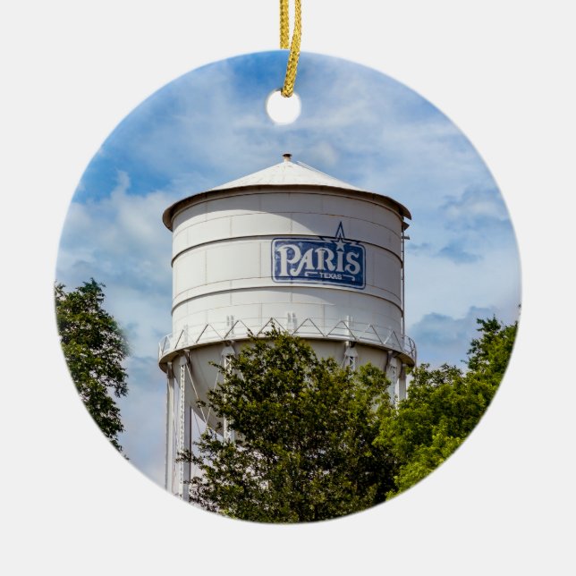 Ornamento De Cerâmica Paris, Texas - 2 Seringente (Frente)