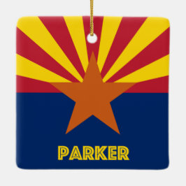 Ornamento De Cerâmica Parker AZ Flag