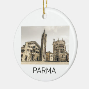 Ornamento De Cerâmica Parma Emilia Romagna Piazza Del Duomo Itália