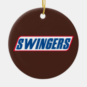 Ornamento De Cerâmica Paródia engraçada do Snickers para Swingers