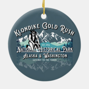 ORNAMENTO DE CERÂMICA PARQUE HISTÓRICO NACIONAL DE KLONDIKE DOURADO