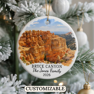 Ornamento De Cerâmica Parque Nacional Bryce Canyon personalizado, Utah