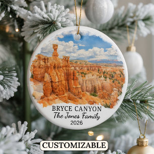 Ornamento De Cerâmica Parque Nacional Bryce Canyon personalizado, Utah