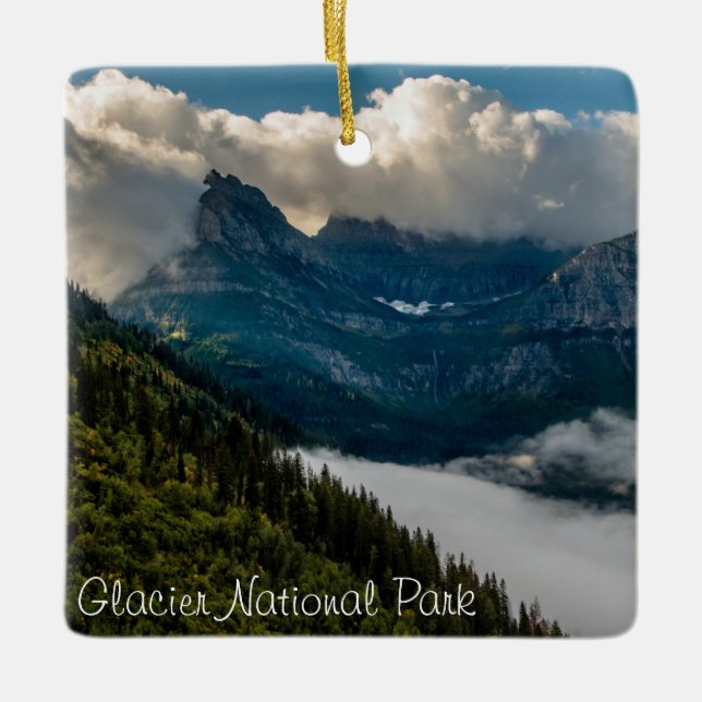 Ornamento De Cerâmica Parque Nacional da Geleira de Aves (Frente)