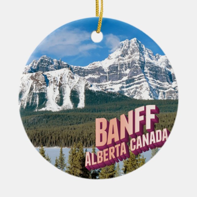 Ornamento De Cerâmica Parque nacional do Banff (Frente)