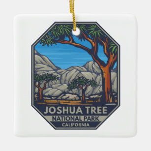 Ornamento De Cerâmica Parque Nacional do Joshua Tree - Emblem