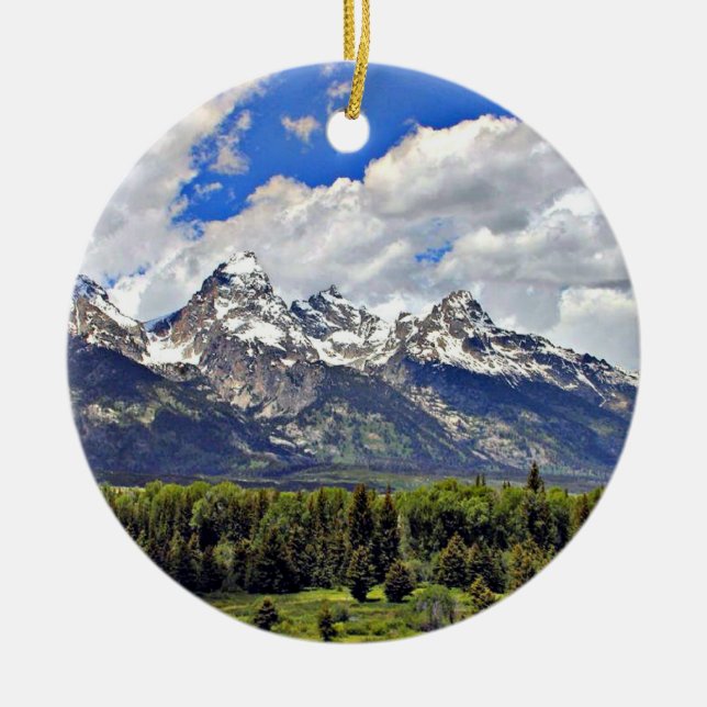 Ornamento De Cerâmica Parque Nacional Grand Teton (Frente)