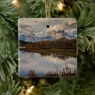 Ornamento De Cerâmica Parque Nacional Grand Teton em outono
