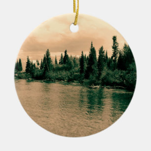 Ornamento De Cerâmica Parque Nacional Grand Teton. Paisagem linda