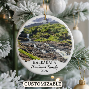 Ornamento De Cerâmica Parque Nacional Haleakalā Personalizado Havaí Cust
