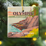Ornamento De Cerâmica Parque Nacional olimpiadas Washington Vintage Souv<br><div class="desc">Parque Nacional olimpiadas de Washington, Souvenirs Vintage. Você tem orgulho de visitar a Olimpiadas National Park Washington? Mostre aos seus amigos o quanto você ama o Parque Nacional da Caverna Mammoth e apoie o estilo de vida ao ar livre com este design de captura de olhos maravilhosos! Não há melhor...</div>