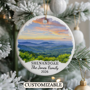 Ornamento De Cerâmica Parque Nacional Shenandoah Personalizado, Virgínia
