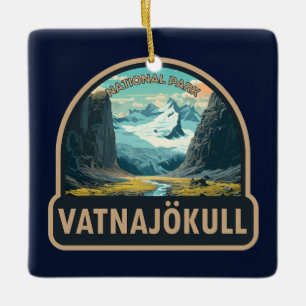 Ornamento De Cerâmica Parque Nacional Vatnajokull, Islândia Viagem Vinta