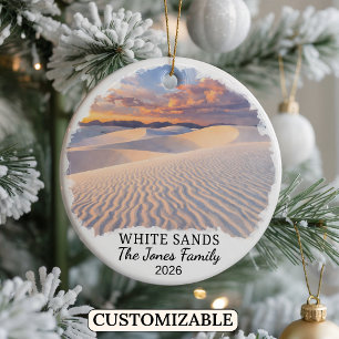 Ornamento De Cerâmica Parque Nacional White Sands personalizado, Novo Mé