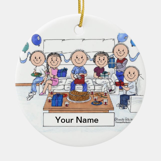 Ornamento De Cerâmica Partido - Homem (Frente)