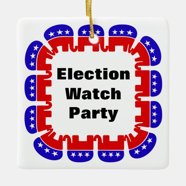 Ornamento De Cerâmica Partido Republicano do Observatório Eleitoral (Frente)