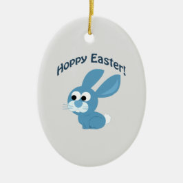 Ornamento De Cerâmica Páscoa Hoppy! Coelho Azul