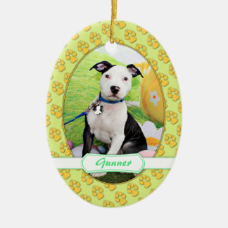 Ornamento De Cerâmica Páscoa - Pitbull - artilheiro