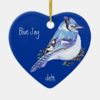 Pássaro Azul-Jay Datado Personalizado