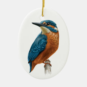 Ornamento De Cerâmica Pássaro de Kingfisher