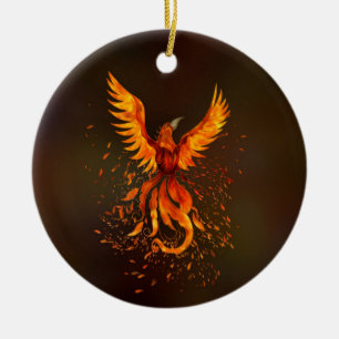 Ornamento De Cerâmica Pássaro Phoenix Ascensão