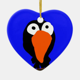 Ornamento De Cerâmica pássaro preto desenhando uraco