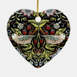 Ornamento De Cerâmica Pássaros de William Morris e flores 2 actualizado