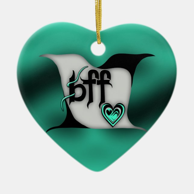 Ornamento De Cerâmica pássaros-do-bff (Frente)