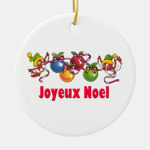 Ornamento De Cerâmica Pássaros franceses do Natal