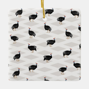 Ornamento De Cerâmica Pássaros-pintados