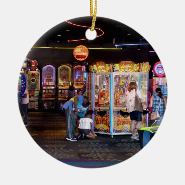 Ornamento De Cerâmica Passatempos - A arcade moderna (Frente)