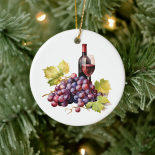 Ornamento De Cerâmica Passeio de Vinho Personalizado