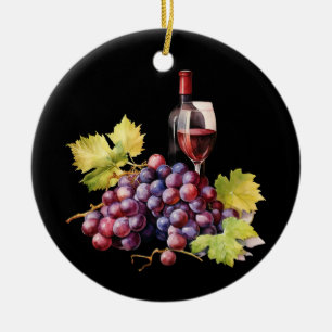 Ornamento De Cerâmica Passeio de Vinho Personalizado 
