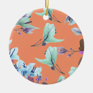 Ornamento De Cerâmica Pastel Colors Bougainvillea Flowers