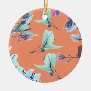 Ornamento De Cerâmica Pastel Colors Bougainvillea Flowers