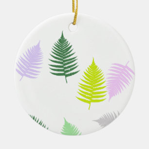Ornamento De Cerâmica Pastel Colors Lucky Fern