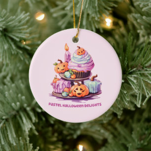 Ornamento De Cerâmica Pastel Halloween Delights