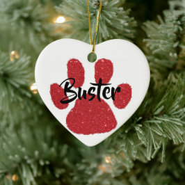 Ornamento De Cerâmica Pata com brilho personalizada