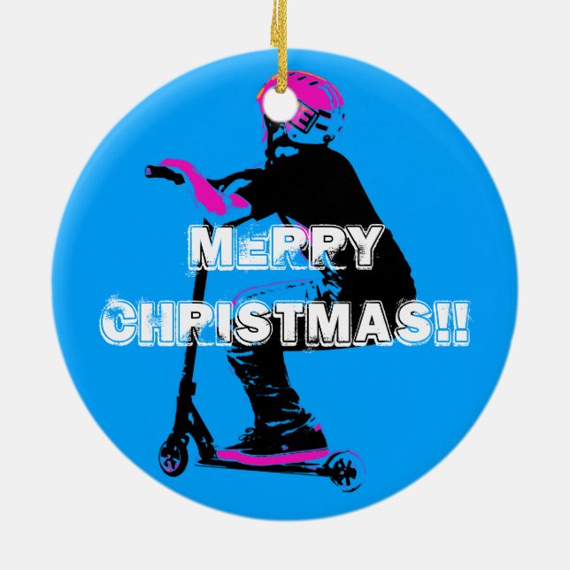 Ornamento De Cerâmica Patinete Cruiser - Patinete Boy (Traseira)