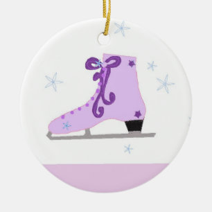 Ornamento De Cerâmica Patins de Gelo