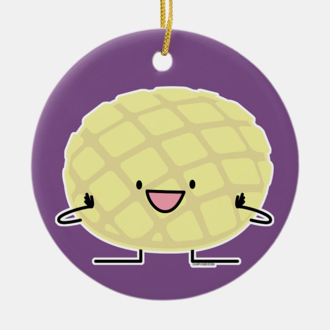 Ornamento De Cerâmica Patisserie doce do pão do concha japonês da (Frente)