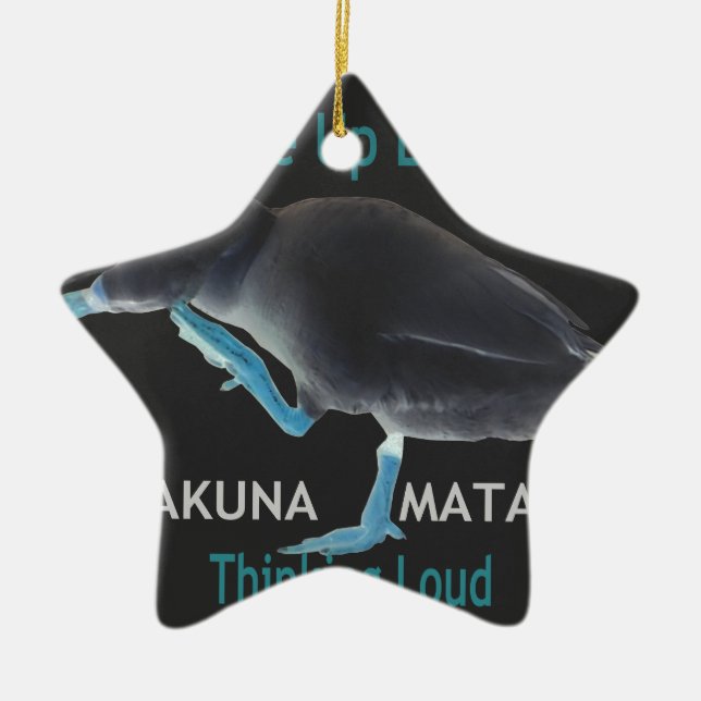 Ornamento De Cerâmica Pato com eu acordei como este texto do & Hakuna Ma (Frente)
