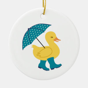 Ornamento De Cerâmica Pato de Chuva